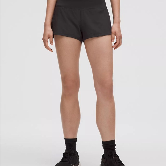 lululemon athletica Gray and Black Speed Up‎ Athletic Shorts, Gray/Black, Size 8 - Picture 2 of 13